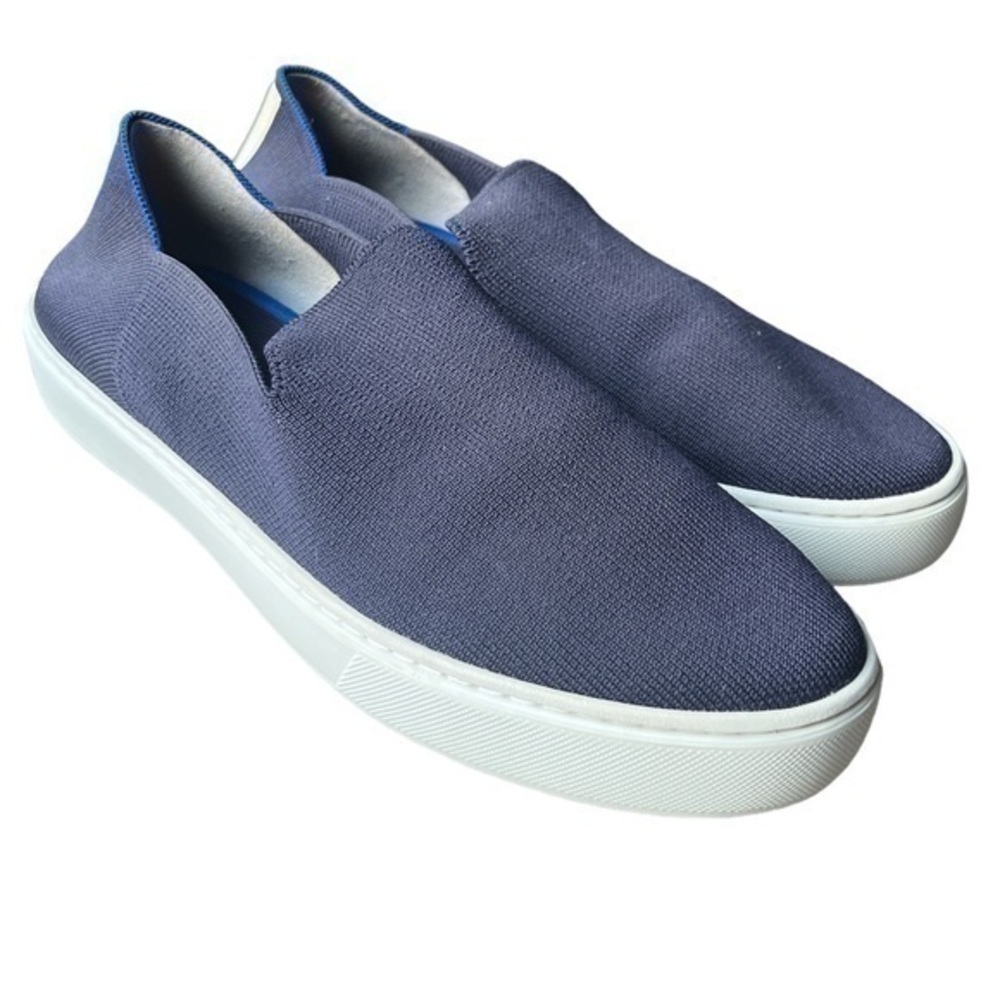 ROTHY'S Blue THE ORIGINAL SLIP ON Casual Sneakers Flats Stretch Shoes sz 9.5